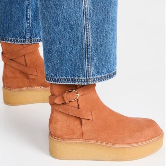 NWOB Ulla Johnson Suede Lennox Ankle Buckle Booties Size...